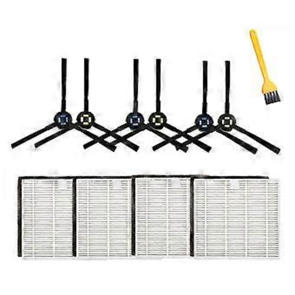 Sidoborste Filter Ersättnings Tillbehör Kit för V8 V8S Plus X750 X800 X785 V80 Max Dammsugarrobot