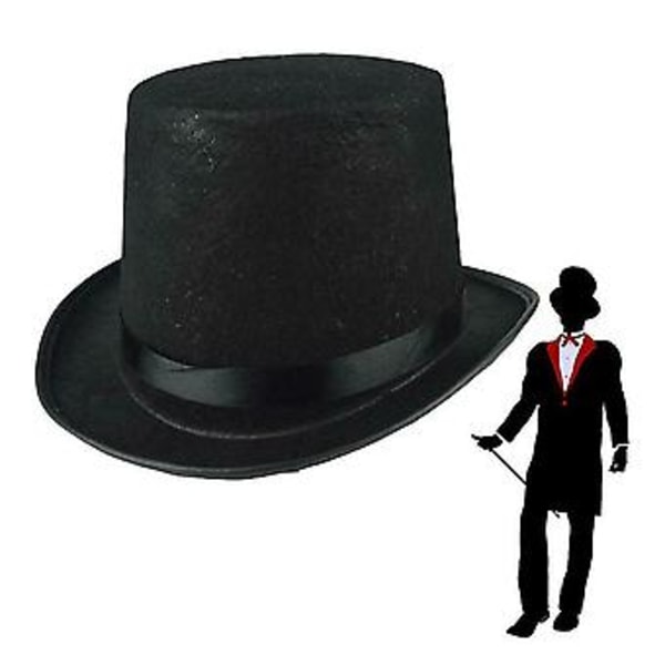 Horror Latex Skull Zombie Hjerne Fuld Hoved Hovedbeklædning Magic Topper Hat Halloween Party Cosplya Props (Sort Hat)