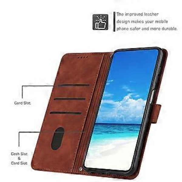 Til Motorola Edge 50 Fusion 5G Etui Magnetisk Lås PU Læder Stand Telefon Cover (Style B)