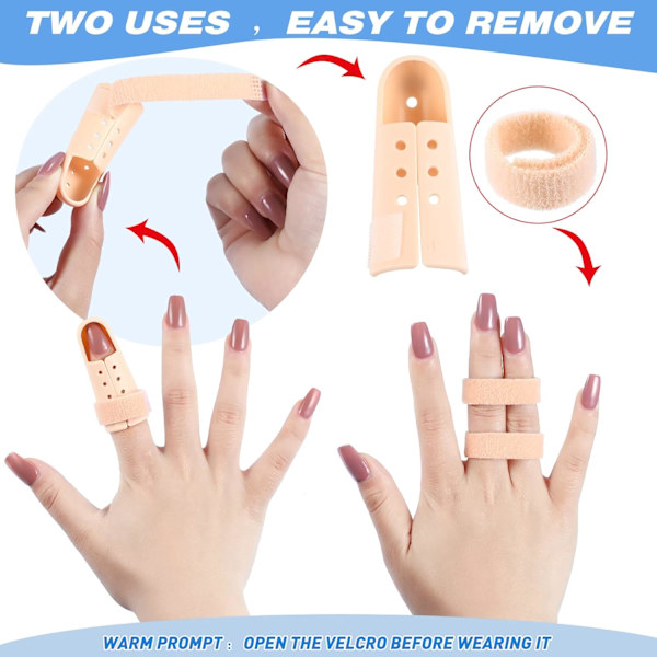 10 stycken fingerskena för hammarfinger, stöd för fingrar, fingerskena