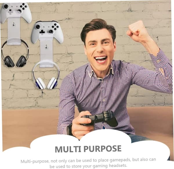 Gamepad-beslag Controller Vægophæng Controller Holder Headset-montering