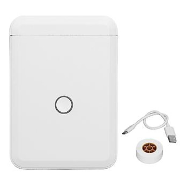 Bluetooth-etikettutskrift Handhållen Etikettmaskin Termisk Lim Miniutskriftmaskin för Hushållskontor ( )