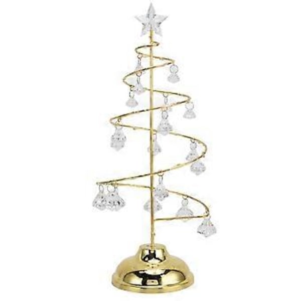 Juletre Krystall Bordlampe LED Juletre Bordlampe for Soverom Baderom Trapp Varm Gull