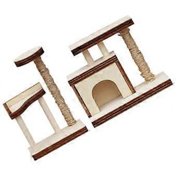 2 st Trämöbler för Dockhus Kattträd Modeller Dockhus Tillbehör Miniatyr Modeller