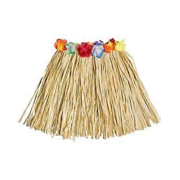 Gräs kjol Hawaiianska kjolar Partydekorationer Favörer Tillbehör Vuxen Elastisk Tropisk Kjol för Fest, Födelsedagar, Firande (40CM)