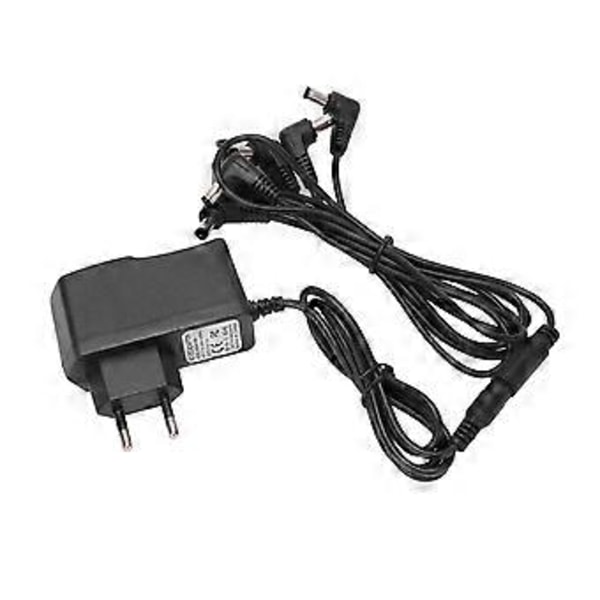 Gitarr Effektpedal Strömförsörjning Adapter 6-vägs Daisy Chain Kabel EU-kontakt 100240V( )