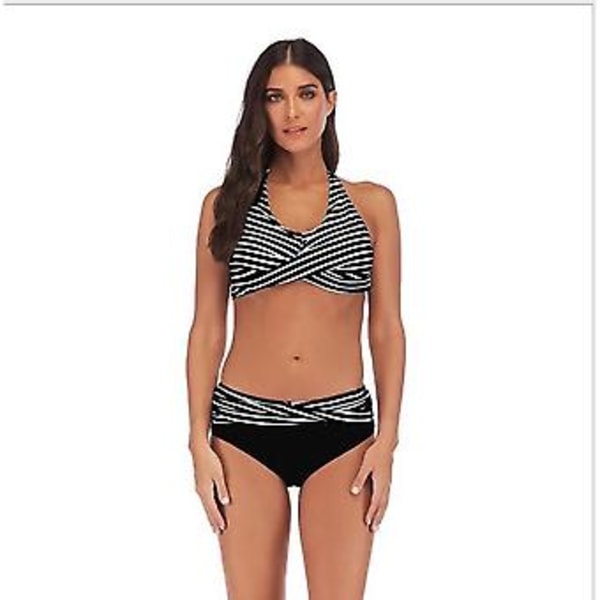 Pigebikini Split Bikini Sexy Strandtøj Kvinders Badetøj Xl Sort