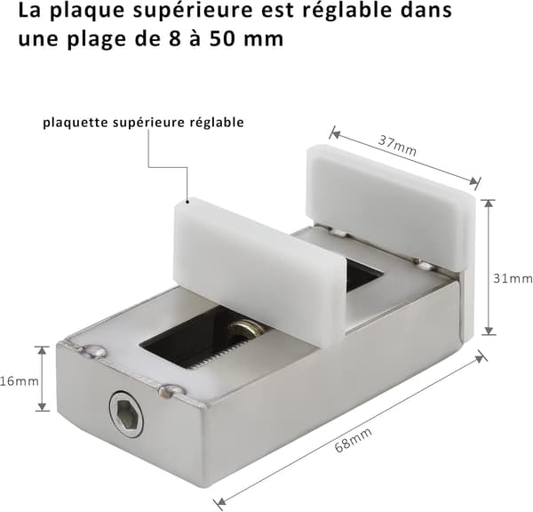2 stk. dørrammesikkerhedslås i aluminiumlegering til skydevinduer,