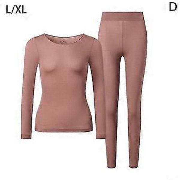 Termisk Dräkt Termiska Byxor Långa Underbyxor Vinterleggings Män Kvinnor Unisex (Bönfärg XL)