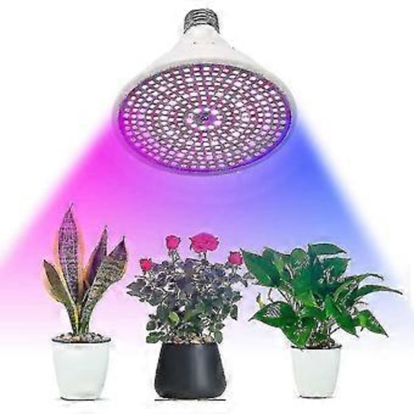 1 stk. LED Vækstlys Pære til Indendørs Planter - Fuld Spektrum Lampe Have Dekoration (E27)
