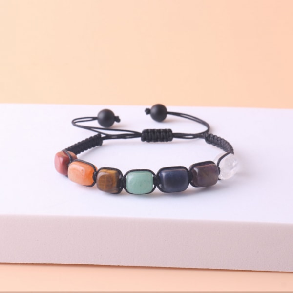 7 Chakra Healing Crystal Armbånd Kvinder Naturlig Ædelsten Yoga