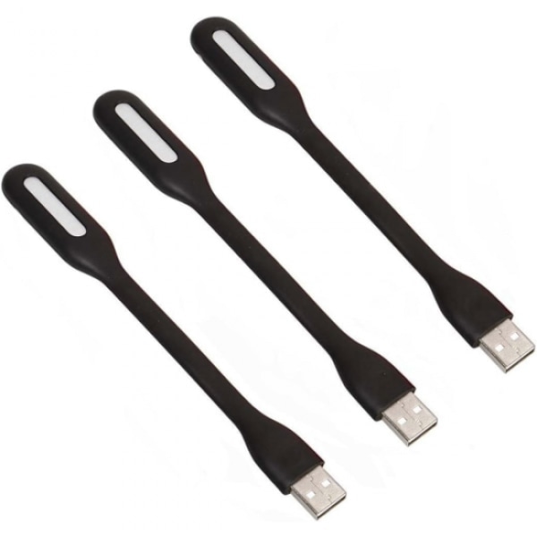 3 st flexibla Mini USB LED-lampor för bärbar dator, tangentbord, powerbank