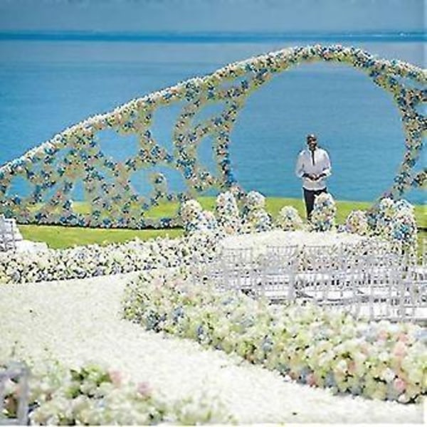 1000 Roseblader Kunstige Blomster (Hvit)