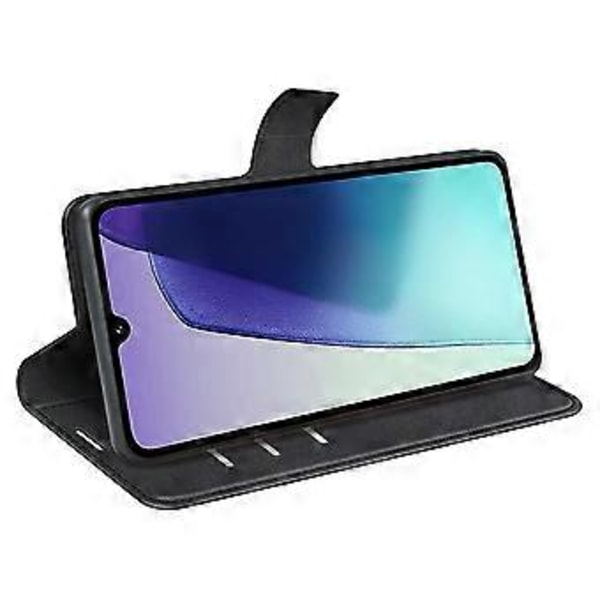 Til Xiaomi Poco C75 4G/Redmi 14R 5G/14C 4G Stand Case Anti-Scratch Kalvetekstur Læder Telefon Cover (Style B)