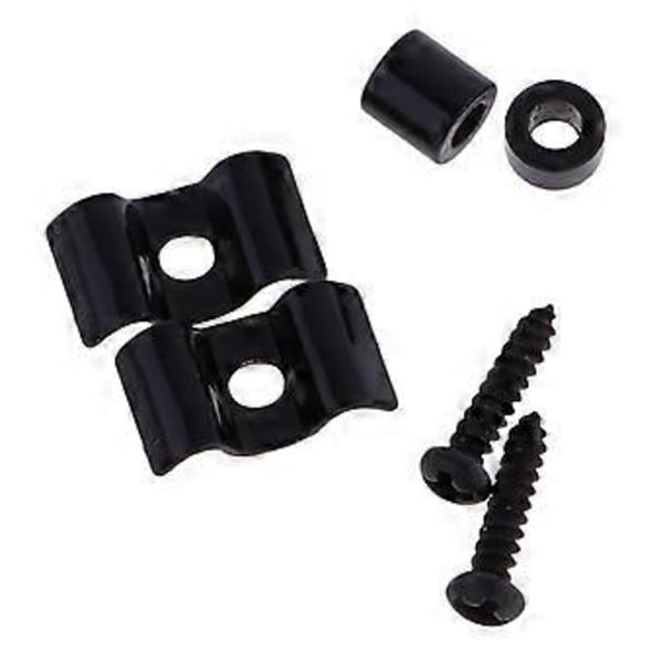 7-10 stk. Guitar Roller String Tree Guide Retainer Sæt til Elektrisk Guitar Sort (10 stk.)