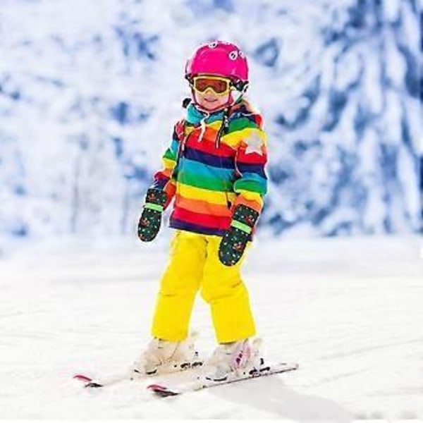 Skihansker med morsomt trykk for gutter og jenter, vanntette, vindtette og varme snøhansker
