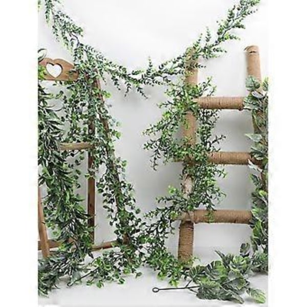 Konstgjorda Vinrankor Falsk Eukalyptus Grönska Girlang Bröllops Bakgrund Båge Vägg Dekoration (Fänkål blad* blågrå)