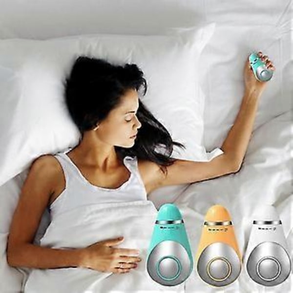 Sömninstrument smart bärbar puls lugnande massageinstrument hem handhållen sömnhjälp (Vit)