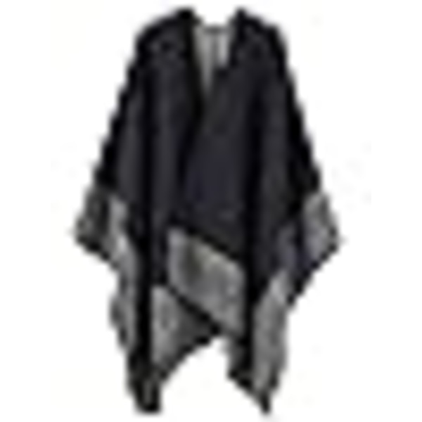 Poncho Dam Kvinna Vinter Varm Elegant Poncho Pläd Poncho Kappa Stickad Poncho Kavaj Vinter Poncho Halsduk Kvinna Present till Födelsedag Jul