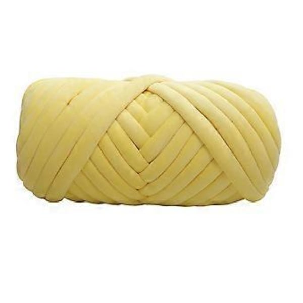 1 kg Sammet Chunky Garn Armstickning Vikt Garn för Kuddar Korgar Halsdukar Tröjor (Gul)