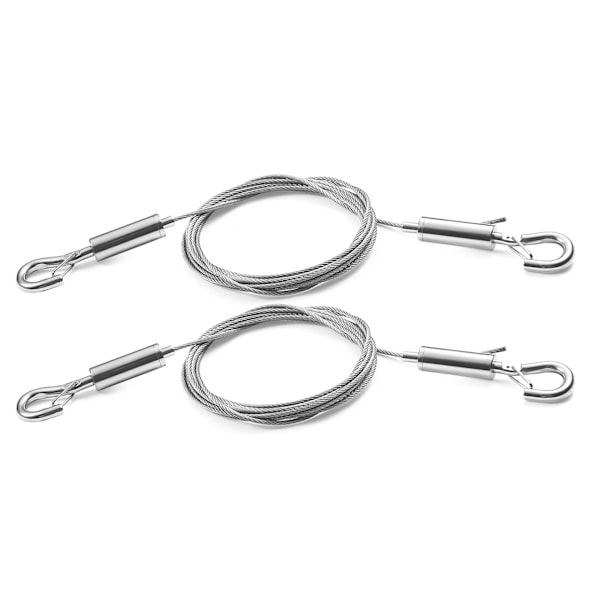 2 st justerbar bildhängande tråd - 1m x 1,5mm kraftig rostfritt stål