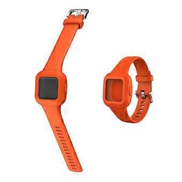 Solid Farge Silikon Klokkereim for Garmin Vivofit jr 3 - Oransje (Oransje)