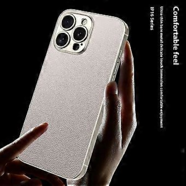 GKK Til iPhone 16 Pro Cover Hud-Berørings PU Læder Dækket Anti-Drop PC Telefon Cover (Style B)