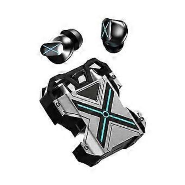 Bluetooth Hörlurar Erbjudanden Metallfärg 5.0 Trådlöst Bluetooth Headset, Dubbla In-ear, Strömdisplay, Röstsamtalsfunktion, Extra Metallsnodd
