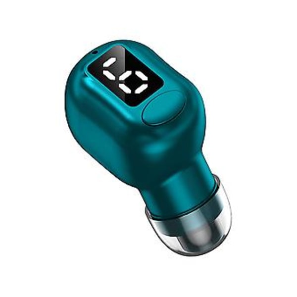 Bluetooth 5.3 Trådlösa Hörlurar M5 Hifi Öronproppar Mini Osynliga In-Ear Earbud Led Digital Display (Grön)