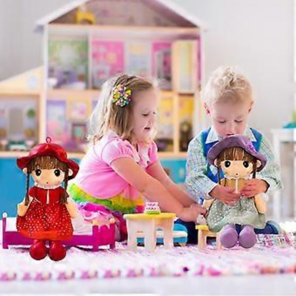 Plysch Ragdocka Hatt Kjolar Prinsessa Fylld Leksak Mjuk Dock Barn Kudde Jul Födelsedagspresent 45cm (gul)