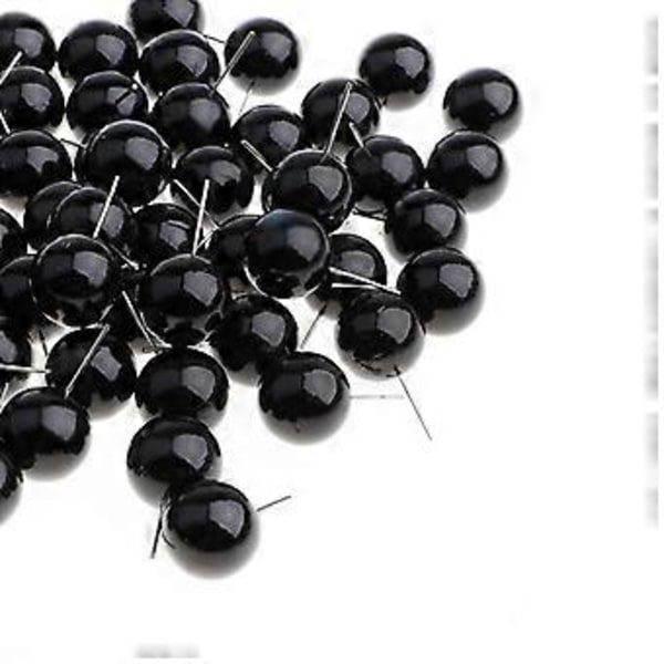 100 Stycken Svarta Plastögon Kit För Nålfiltning Björndockor Leksak (10mm)