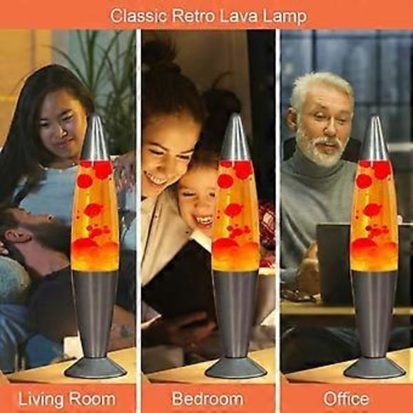 KLASSISK LAVALAMPE - Denne fantastiske traditionelle lavalampe vil give et nostalgisk og retro udseende til dit hjem, børneværelse eller rum