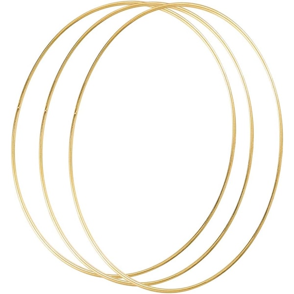 Sett med 3 metallringer for brudekranser, drømmefangere og makrame