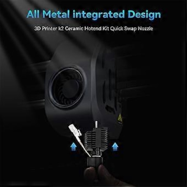 Til Creality K2 Plus Hotend Keramisk Varmeblok Kit Fuldmetal Integreret Hurtig Udskiftningsdyse til K2