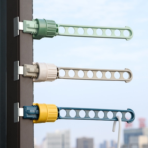 Antikreft netting hengende klesvaskestang, roterende snap-type elastisk
