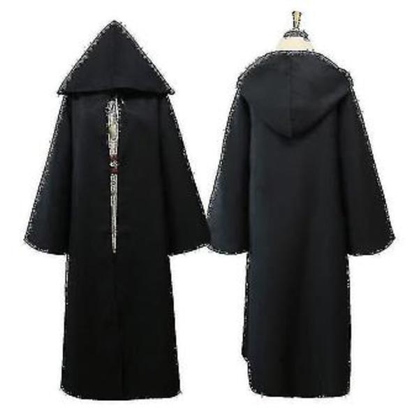 Star Wars Obi-Wan Kenobi Jedi Knight Voksen Kostyme Kappe Dresser Halloween V1 (S svart)