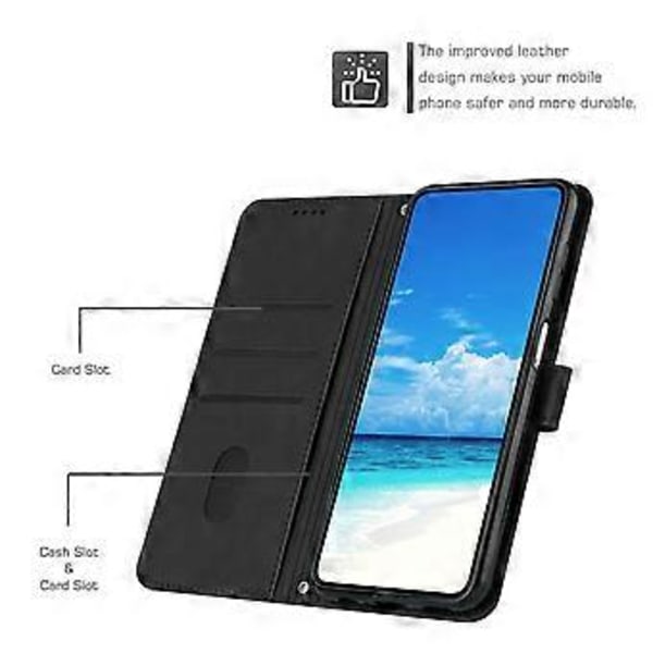 Til Motorola Edge 50 Fusion 5G Etui Magnetisk Lås PU Læder Stand Telefon Cover (Style A)