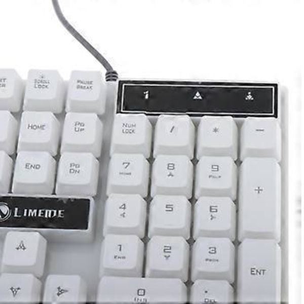 GTX300 Mekaniskt Gamingtangentbord RGB Bakgrundsbelyst Dator tangentbord (vit)
