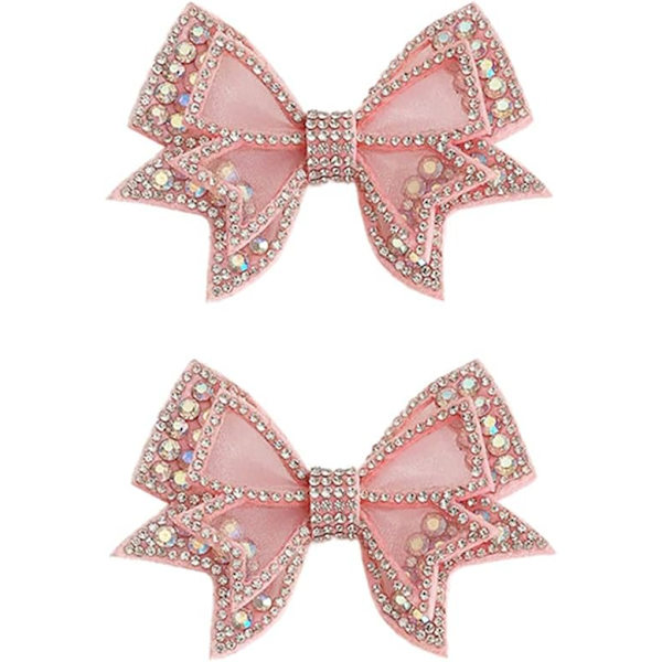 2 st handgjorda rosett strass skoblommor kvinnor DIY skor klänning H