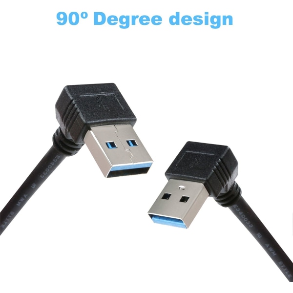 USB 3.0-förlängningskabel - upp och ner vinkel - hane till hona - 2 Pa