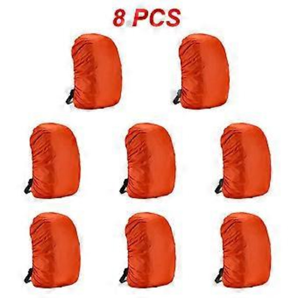 1~8 kpl 35-80L Nylon-reppu Sateen- ja pölynkestävä suojus Vedenpitävä suojus Ulkoilun kiipeilyyn Vaellukseen Vuoristovaellukseen Reppu-suojus (Oranssin värinen 70L 8 kpl)
