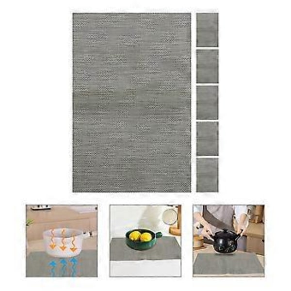 6 kpl Uudelleenkäytettävä Paikkamatto Lämmönkestävä Tabletti Eristysmatto Astiamatto Kupin Alunen