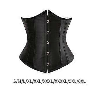 Kraftig korset til kvinder med dobbelte stivere, underbust - sort, S(S )