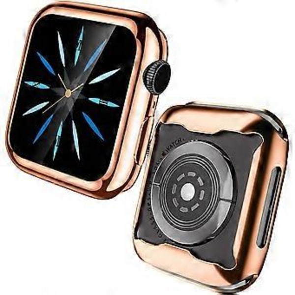 3-pack Kompatibelt med Apple Watch-fodral 38 mm, Mjukt HD-högkänslighetsskärmsskydd med TPU All Around Anti-Fall Bumper Skyddande fodral för iWatc