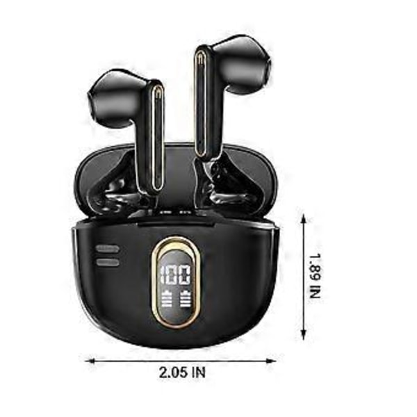 Bluetooth Hörlurar Erbjudanden Trådlöst Bluetooth Headset 5.3 Intelligent Brusreducering LED Intelligent Digital Display Högkapacitetsbatteri Headset