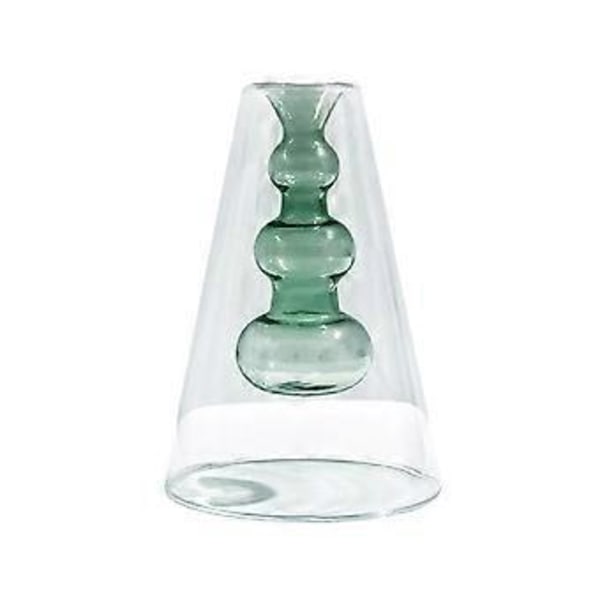 Retro Glas Vase Nordisk Blomsterarrangement Hydroponisk Beholder Multifunktionel Elegant Aromaterapi Flaske til Hjemmedekor ( )