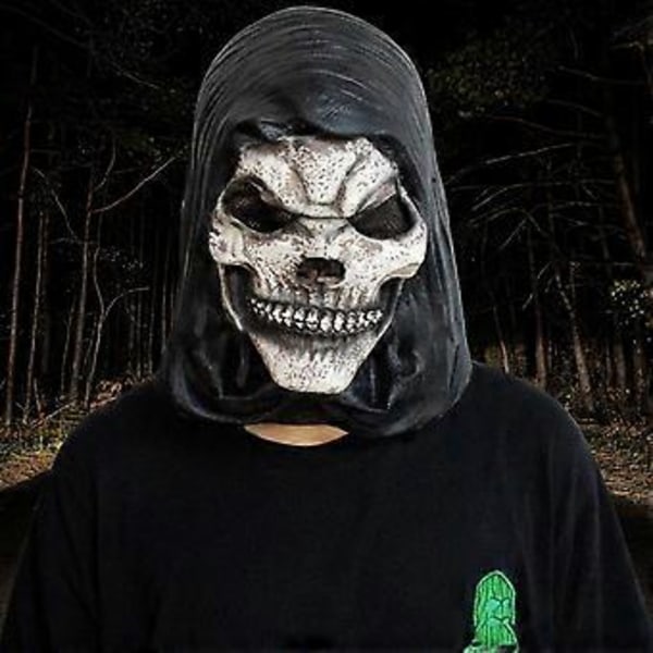 Halloween Dekoration Kranie Maske Realistisk Cosplay Ansigtsrekvisit Miljøvenlig Halloween Dekoration Fuld Hoved Maske (B)