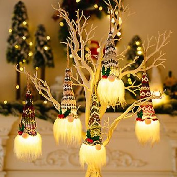 1 st julgransskogsmän med lampor Julgran Luminous Plyschdocka Hängande (B)