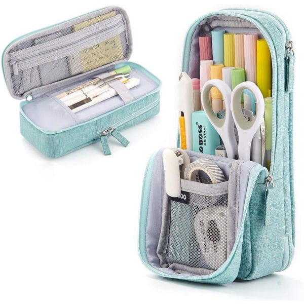 School Pencil Cases Standing Stationery Bag Folding Pencil Case L