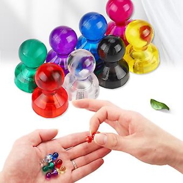 10 kpl Magneettisia Push-nauloja Värikkäitä Karttamagneetteja Jääkaapille Kalenteriin Valkotaululle (Sininen)